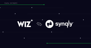 Banner showing Wiz and Synfig logos with a bidirectional arrow between them, indicating a new Wiz–Synfig integration on a dark background.