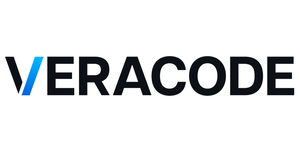 Veracode logo with a blue diagonal stripe on the left