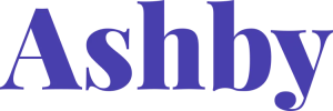 Ashby logo in bold purple serif font in a wordmark style.