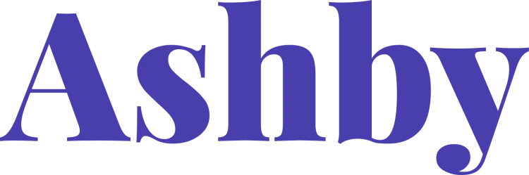 Ashby logo in bold purple serif font in a wordmark style.