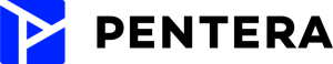 Pentera logo: blue square with a white geometric mark, followed by the bold black wordmark 'PENTERA'.