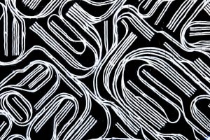 a black and white background with white lines